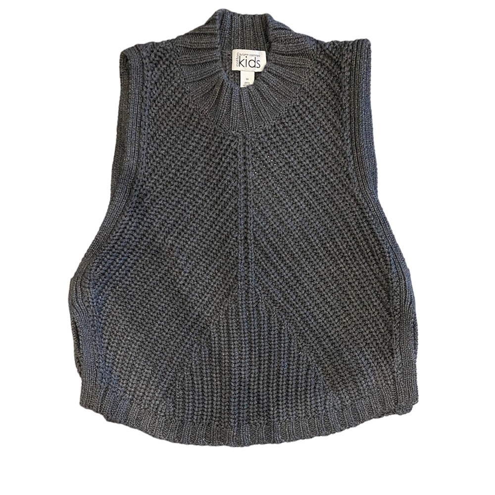Autumn Cashmere Kids Chunky Mock Neck Tabard Sleeveless Sweater Vest NWT